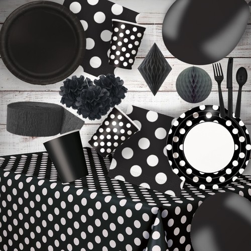Black party decorations - party,