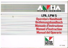 Lister petter lpa lpw - lister,