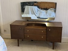 Mid century Wrighton bedroom suit, dressing table, 2 x wardrobes, headboard