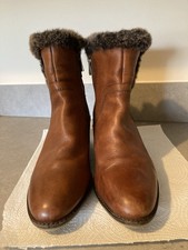 Women Brown Leather Ankle