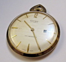 Adrem Swiss Pocket Watch 17 Jewels Mechanical Ticks Looses Time Spares Repairs**