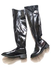 PVC rubber knee high boots