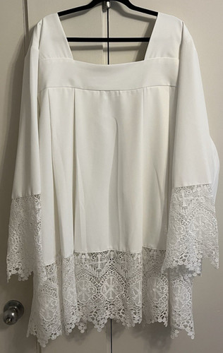 Roman surplice ornate lace - surplice,
