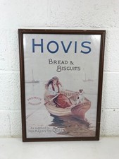 Vintage Framed HOVIS Bread & Biscuits Print Large 24.5 x 18" portrait Poster