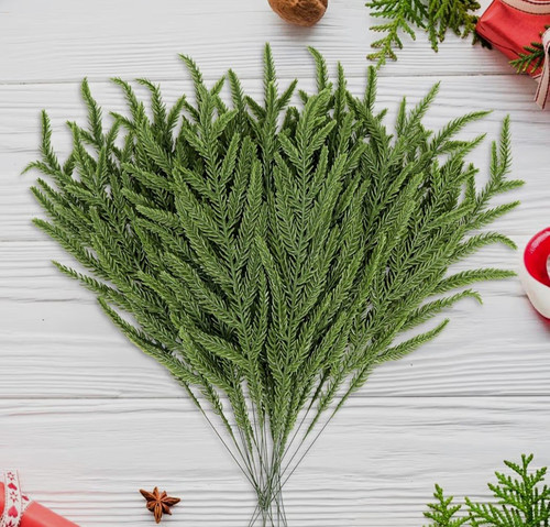Artificial green pine branch - pine,