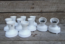 10x Light Bulb Socket Lamp Fitting Batten White Ceiling Lamp holder Job Lot