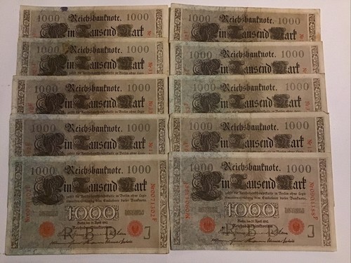 Lot germany banknotes - 10,
