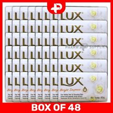 LUX Bright Impress Soap Bar Indulgent Skincare for Face Hands & Body 80g 48 Pack
