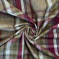 Skye Tartan Upholstery Fabric Faux Wool Checked Designer Material Curtain Sofa
