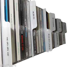 Vinyl Guru CD Dividers Any Quantity White or Black Plastic For Shelf Storage