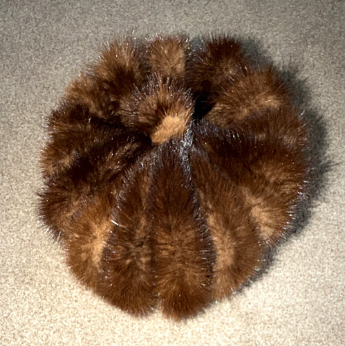 Womens brown real fur cossack - ,