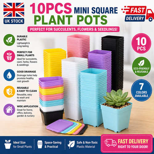Square plant pots rigid 7cm - square,