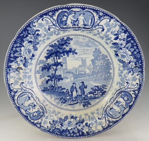 Antique pottery pearlware - antique, blue