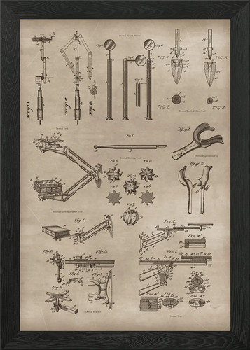 Dental equipment framed wall - dental,