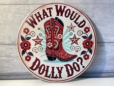 Dolly Parton Metal Sign: Man