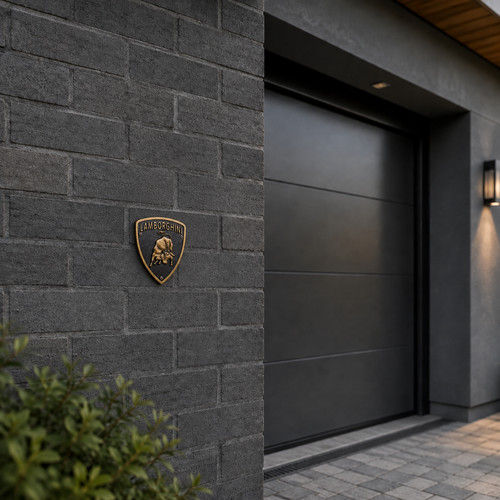 Lamborghini garage wall metal - lamborghini,