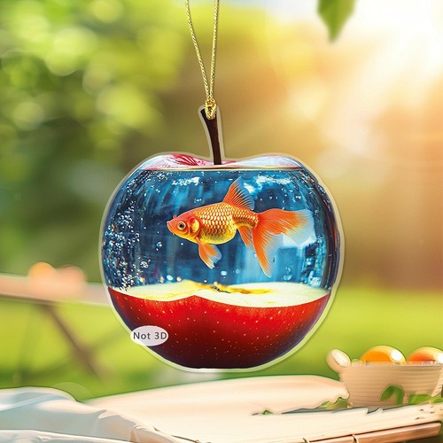 Apple fish tank hanging - apple, 2d
