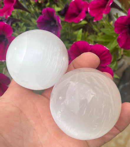 Selenite crystal sphere - crystal, sphere/ball
