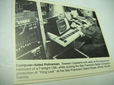 STEWART COPELAND works on