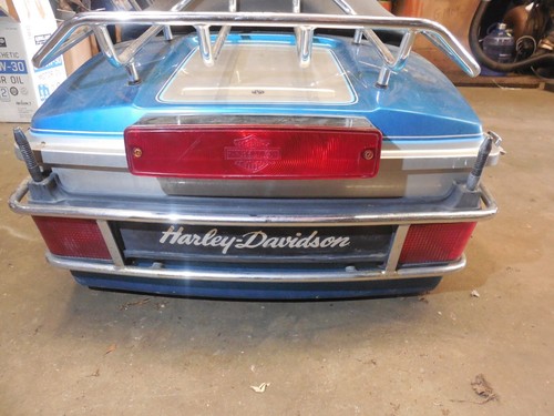 Rear upper seat blue harley - seat,