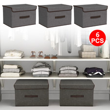 3/6PCS Foldable Canvas Storage