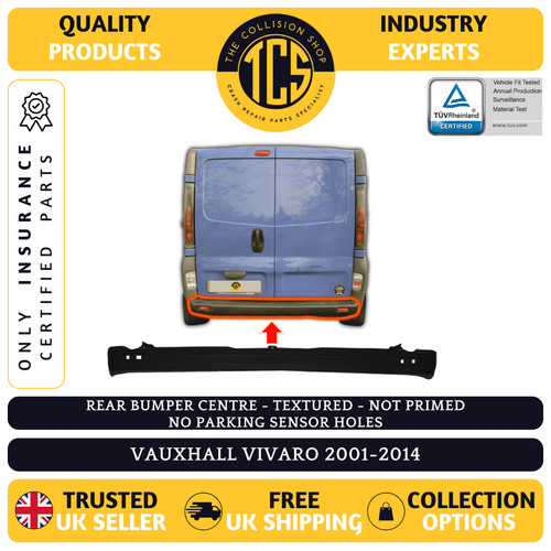 Rear bumper centre - centre, textured