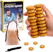 Magnetic Chess Game, Portable Magnet Stone Games with String, Party Travel Campi