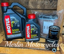 TRIUMPH ROCKET 3 2004 - 2018 MOTUL 5000 10w40 SERVICE KIT inc SUMP WASHER
