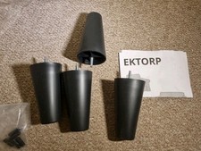 Ikea Ektorp Screw In Chair - Sofa Legs Plastic Black 15cm