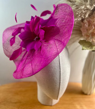 Large Flower Feather Hair Hat