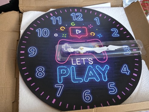 Game console clock - console, blue
