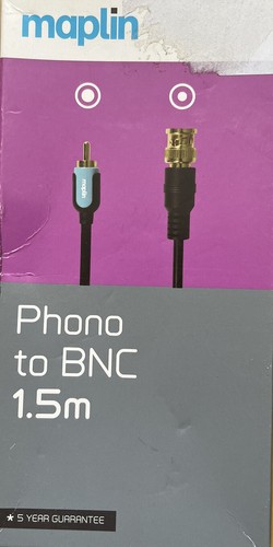 Phono bnc cable - to,