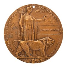 WW1 Memorial Plaque Patrick