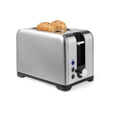 Salter 2-Slice Toaster Wide Slots 7 Levels Removable Crumb Tray 930W Silver