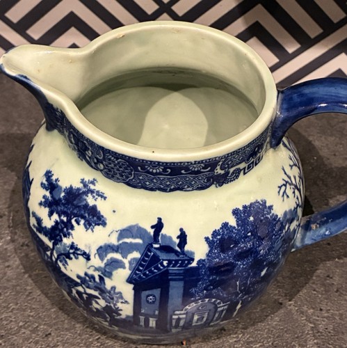 Large blue and - white, jug