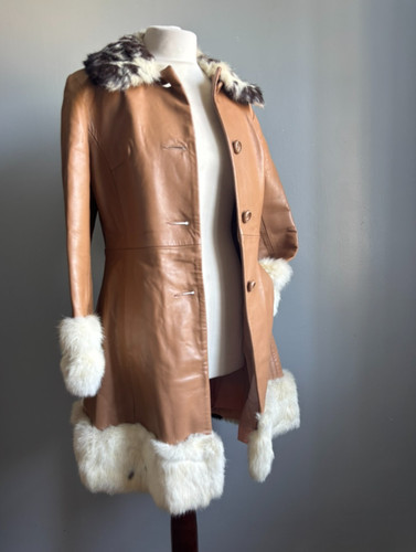 Vintage faux leather coat real - vintage,