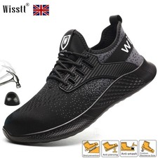 Mens Womens Sneakers Steel Toe Cap Shoes Safety Trainers Work Boots Hiking 4-12