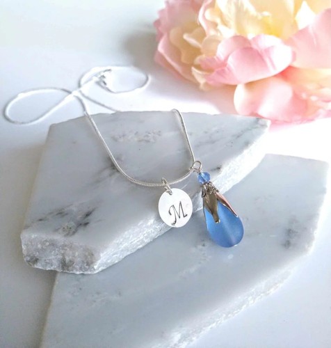 Personalized sea glass stacked - sea,