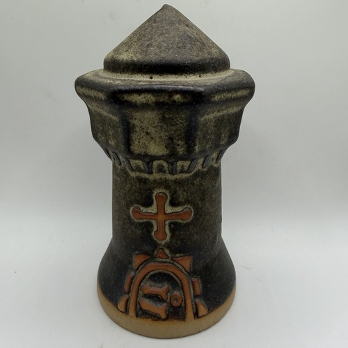 Tremar pottery money box - box, tower