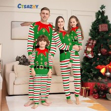 Kids Christmas Family Matching Pyjamas Baby Adult Elf Nightwear Sleepwear Outfit
