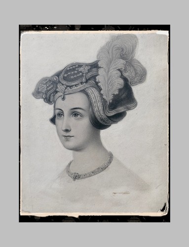 C1835 antique litho portrait - antique,