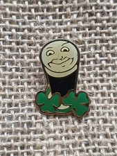 Vintage Guinness / Stout Smiling Pint Enamel Pin Badge Irish Stout Shamrock Bar