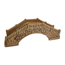 Vintage Ceramic Stone Effect Decorative Bridge Ornament 12" Long Garden Display