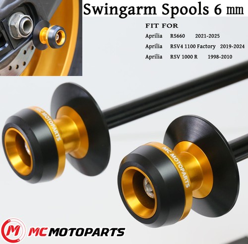 6mm swingarm sliders spools - swingarm,