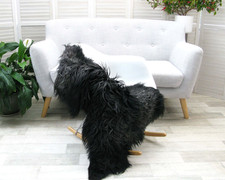 CURLY MONGOLIAN SHEEPSKIN RUG CHAIR SOFA FLOOR COVER HIDE LAMBSKIN SKIN G320