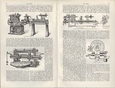 Lithograph 1905: Lathe. Iron