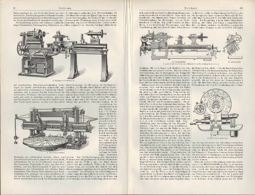 Lithograph 1905 lathe - 1905:, iron