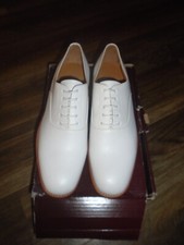 ROYAL NAVY MENS OFFICERS WHITE LEATHER TROPICAL SHOES SIZE 11M NEW RN ISSUE