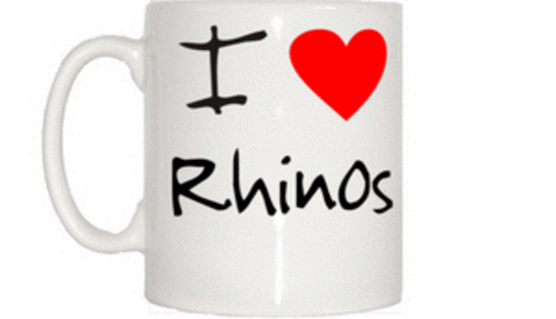 Love heart rhinos mug - heart,