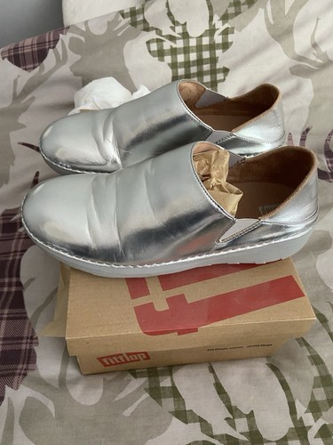 Silver fitflop size slip - silver,
